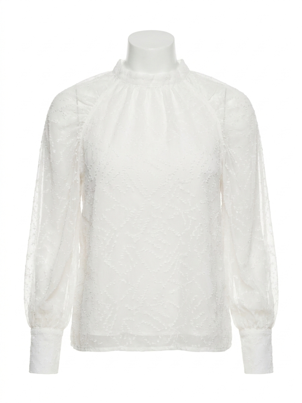 NEW MARY SQUARE marshmallow veronica long sleeve top in white
